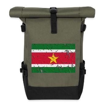 Suriname Suriname - Roll Top Backpack - olive/black - Front