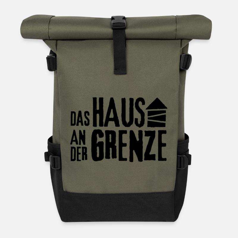 Das Haus an der Grenze - Rolltop Rucksack - Olive/Schwarz