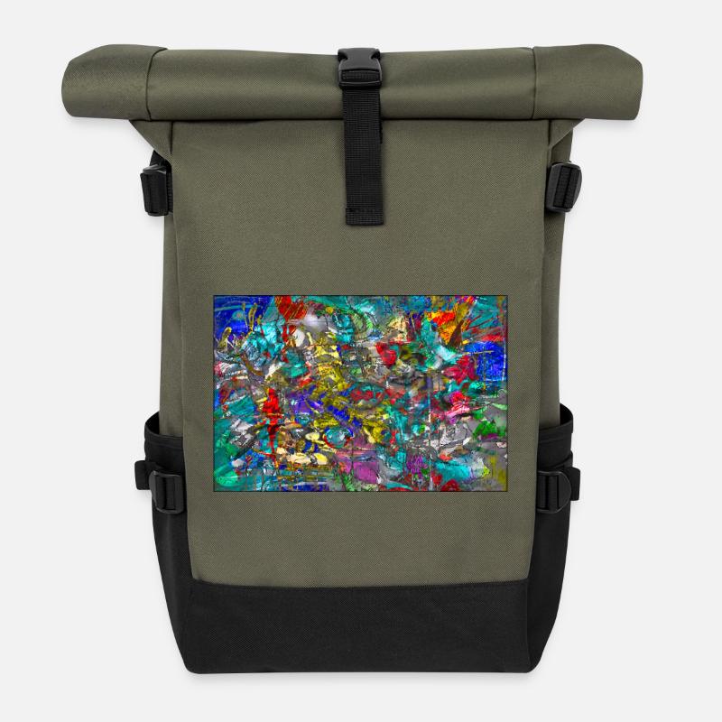 klaggejrdatschj - Rolltop Rucksack - Olive/Schwarz
