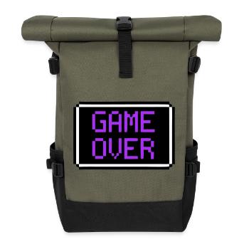 Game Over Shield Rétro Gamer - Sac à dos roll top - olive/noir - Devant