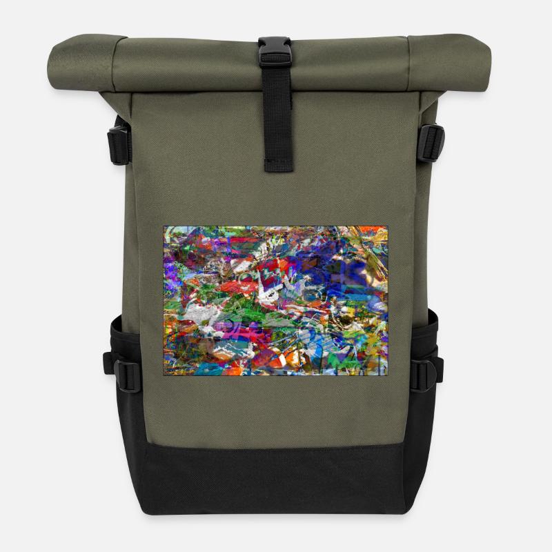 jklajggejrdatschy - Roll Top Backpack - olive/black