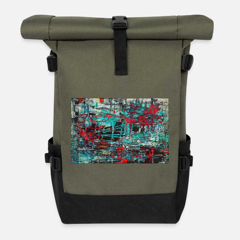 jklajggejrdajtschy - Sac à dos roll top - olive/noir