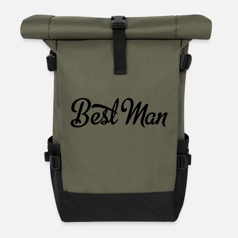 mariage - Sac à dos roll top - olive/noir