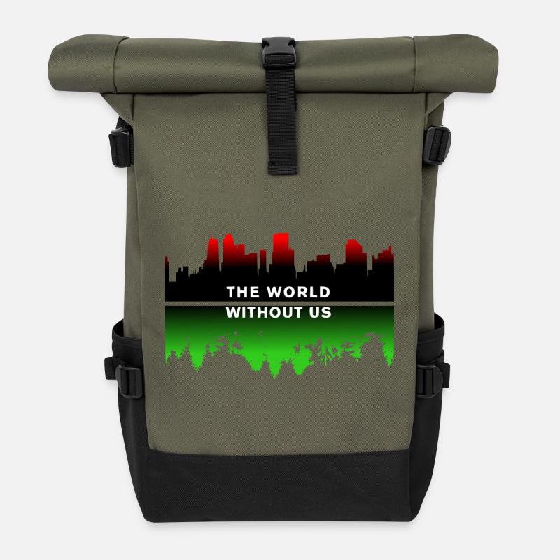 Planet Erde - Rolltop Rucksack - Olive/Schwarz