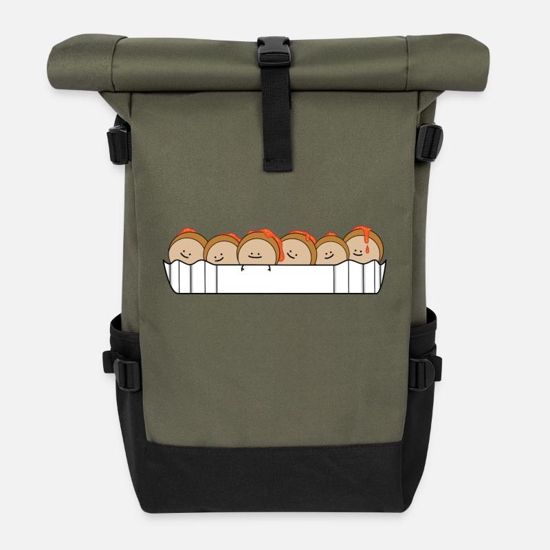 Currywurst - Rolltop Rucksack - Olive/Schwarz