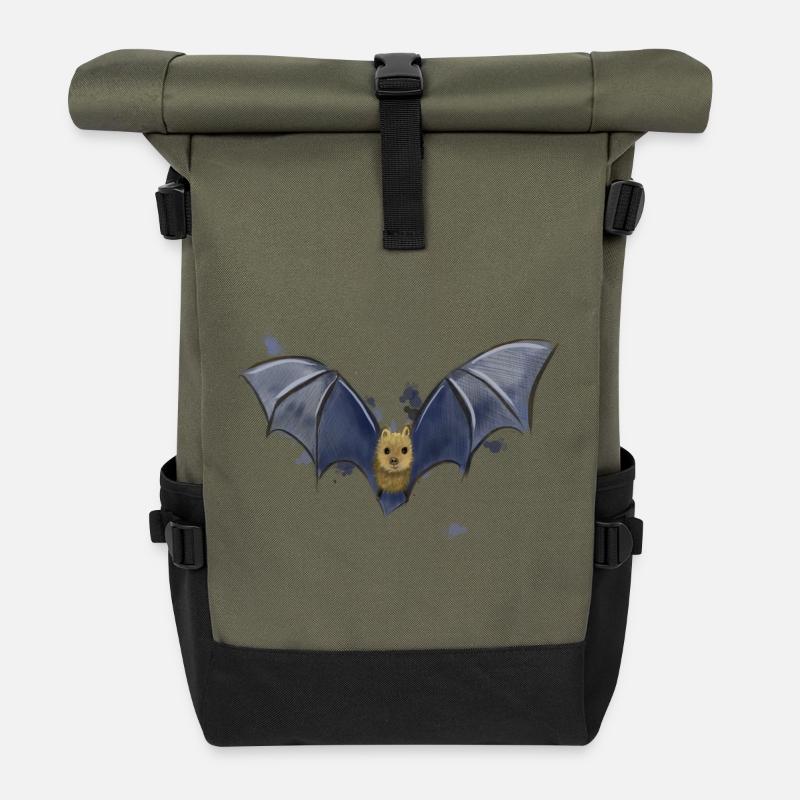 Fledermaus - Rolltop Rucksack - Olive/Schwarz