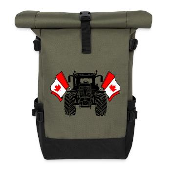 Tracteur Two Flags Canada - Sac à dos roll top - olive/noir - Devant