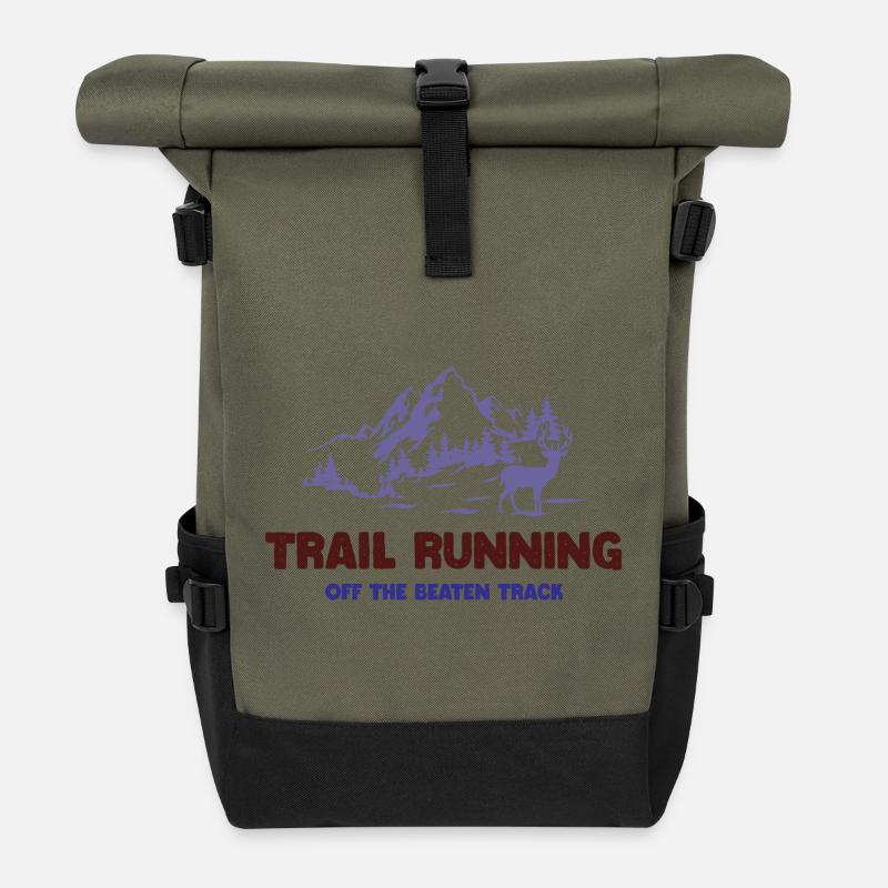 Trailrunning - abseits der ausgetretenen Pfade - Rolltop Rucksack - Olive/Schwarz