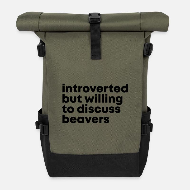 Bieber - Rolltop Rucksack - Olive/Schwarz