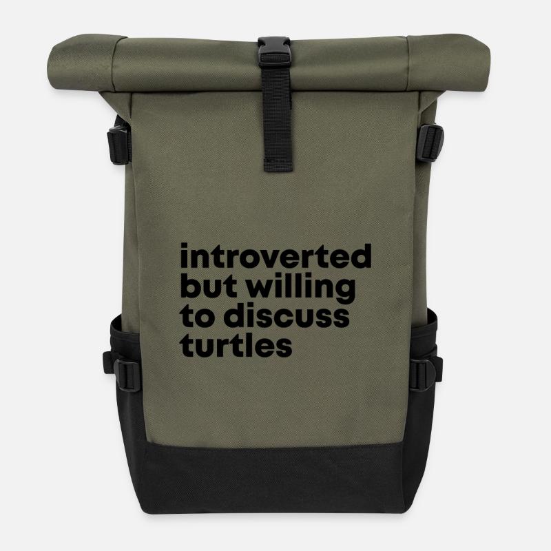 Schildkröte - Rolltop Rucksack - Olive/Schwarz