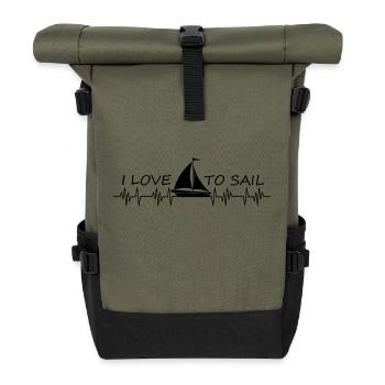 Voile, sports nautiques, vent - Sac à dos roll top - olive/noir - Devant