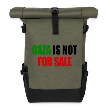 gaza is not for sale - Roll Top Backpack - olive/black - Front