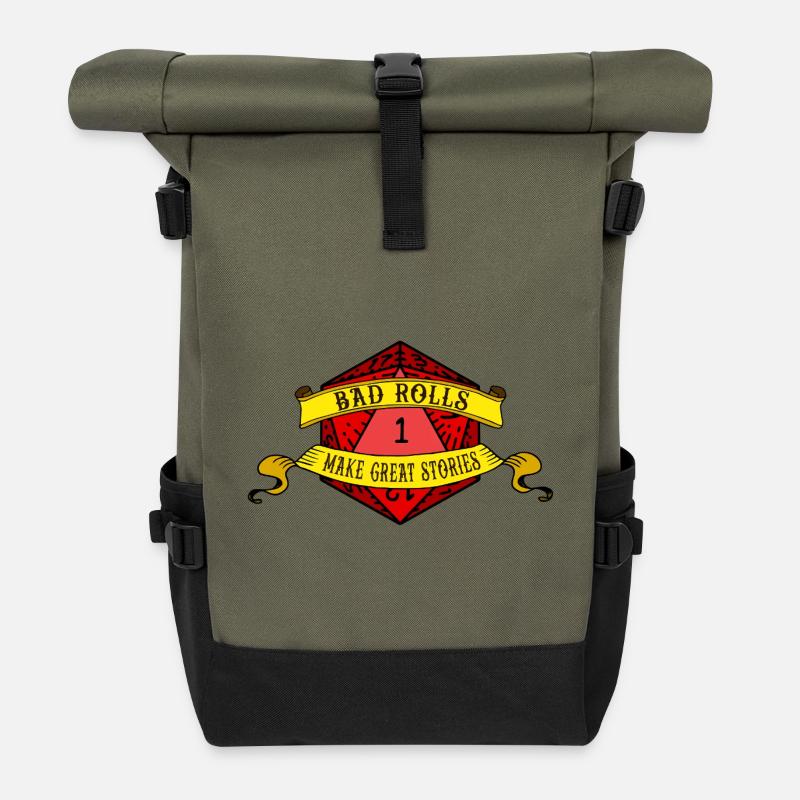 Schlechte Rollen machen großartige Geschichten - Rolltop Rucksack - Olive/Schwarz