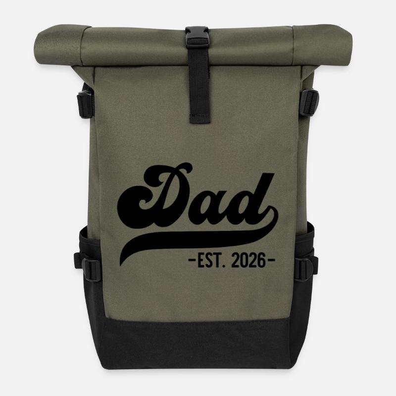 Dad 2026 – For every new father - Roll Top Backpack - olive/black