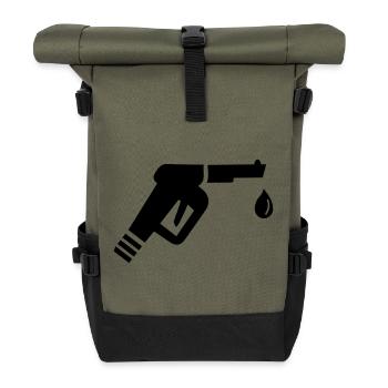 Pistolen Zapfhahn - Rolltop Rucksack - Olive/Schwarz - Vorne