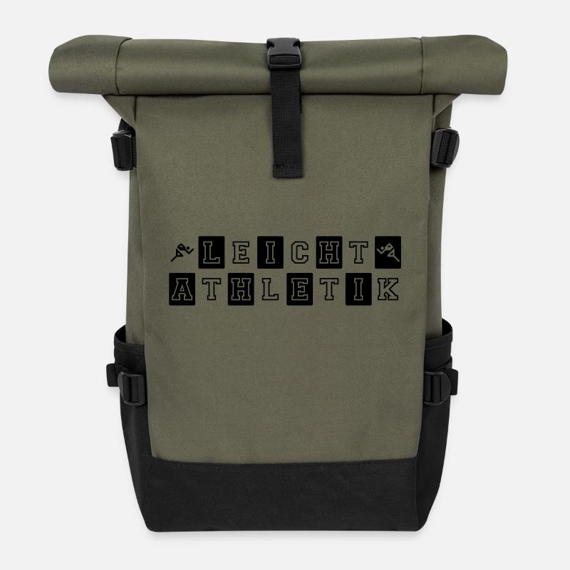 tuiles d'athlétisme - Sac à dos roll top - olive/noir