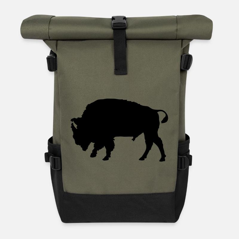 Bison - Rolltop Rucksack - Olive/Schwarz