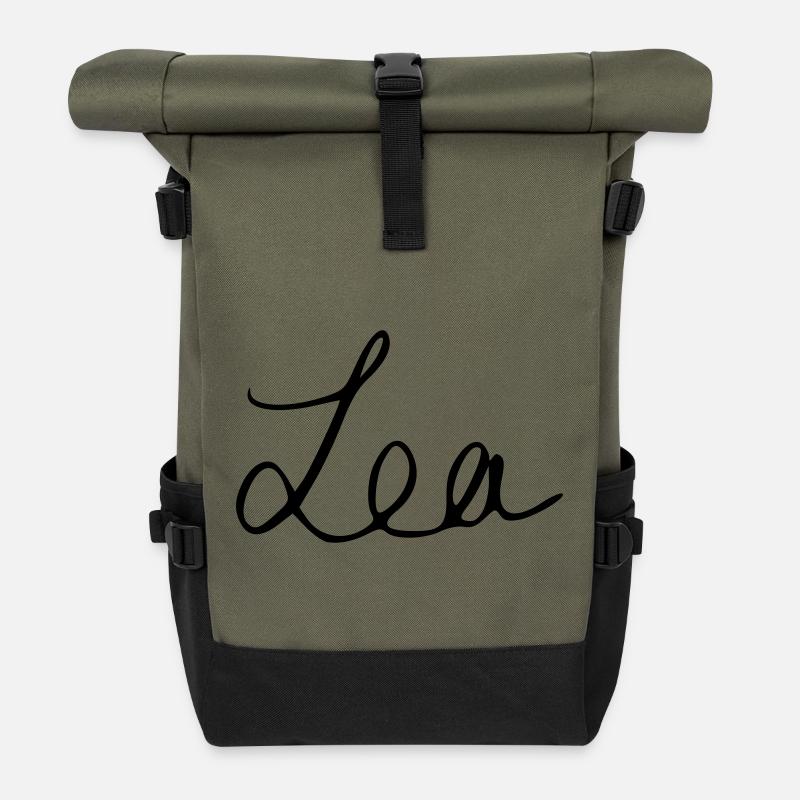 Lea - Rolltop Rucksack - Olive/Schwarz