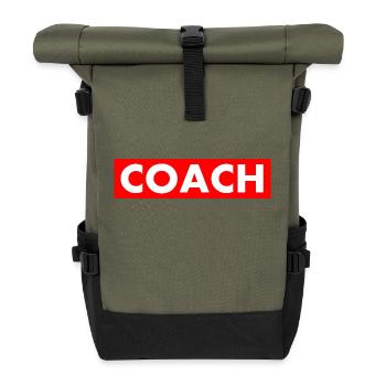 COACH - Roll Top Backpack - olive/black - Front
