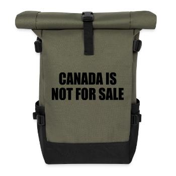 canada is not for sale - Roll Top Backpack - olive/black - Front