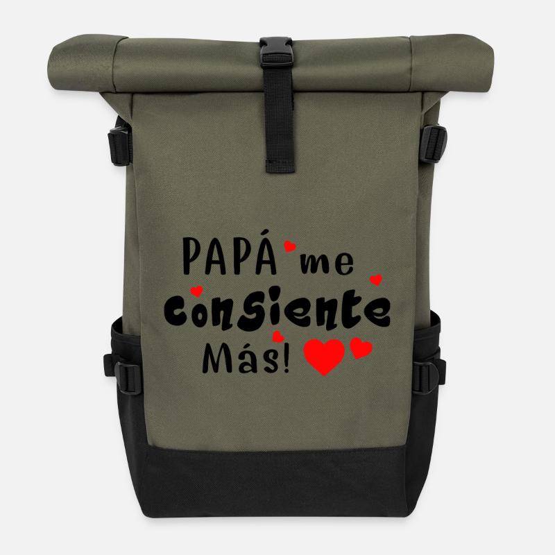 Papa me gâte encore plus - Sac à dos roll top - olive/noir