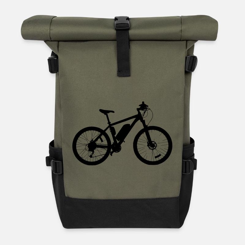 E-Bike - Rolltop Rucksack - Olive/Schwarz