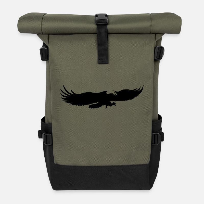 aigle usa pygargue - Sac à dos roll top - olive/noir