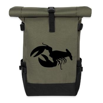 hummer speise gourmet - Rolltop Rucksack - Olive/Schwarz - Vorne