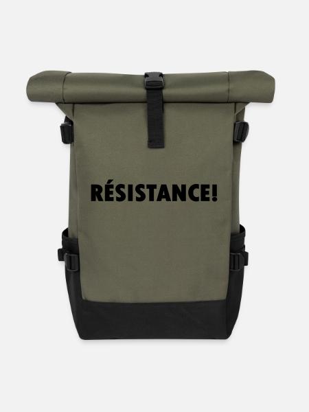 Résistance - Roll Top Backpack - olive/black