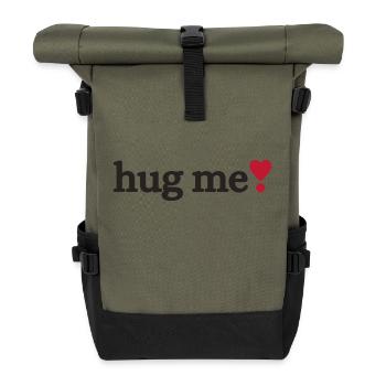 Hug me - Roll Top Backpack - olive/black - Front