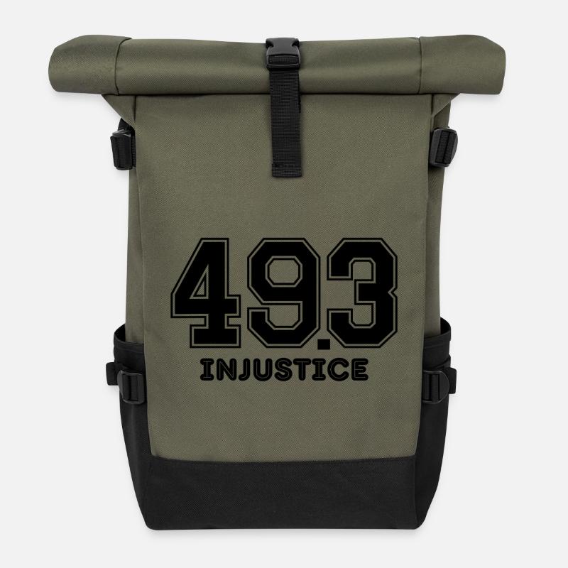 réforme des retraites, Macron, injustice - Sac à dos roll top - olive/noir