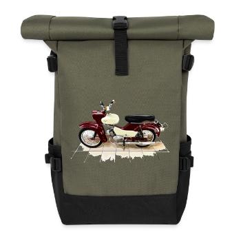 Simson - Star - Rolltop Rucksack - Olive/Schwarz - Vorne