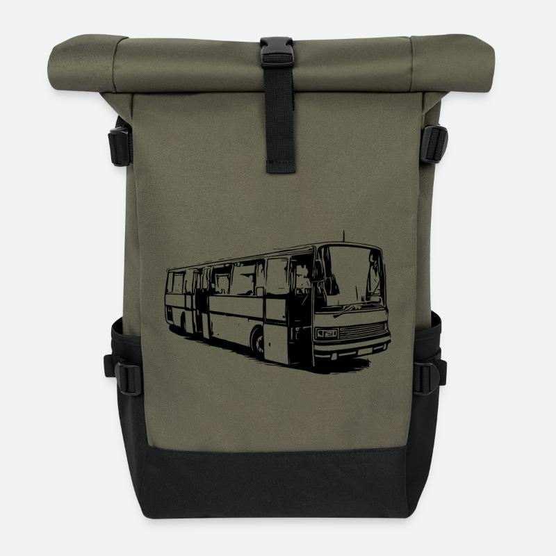 Setra Bus Setra S215 UL - Rolltop Rucksack - Olive/Schwarz