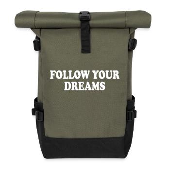 follow your dreams - Sac à dos roll top - olive/noir - Devant