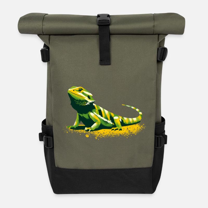 Bartagame - Rolltop Rucksack - Olive/Schwarz