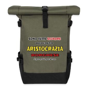 Calboni lord bourgeois aristocracy - Roll Top Backpack - olive/black - Front