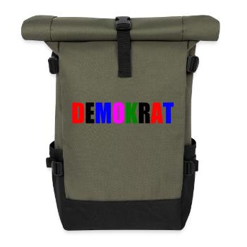 Demokrat - Rolltop Rucksack - Olive/Schwarz - Vorne