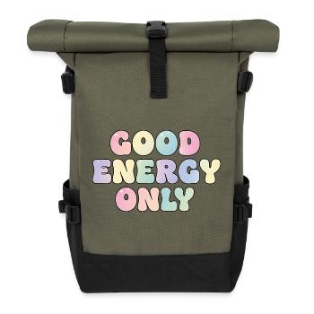 Seulement de l’énergie positive - Sac à dos roll top - olive/noir - Devant