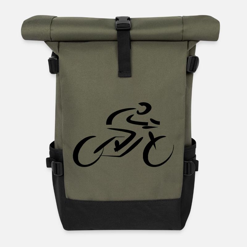 Cycliste Coureur - Sac à dos roll top - olive/noir