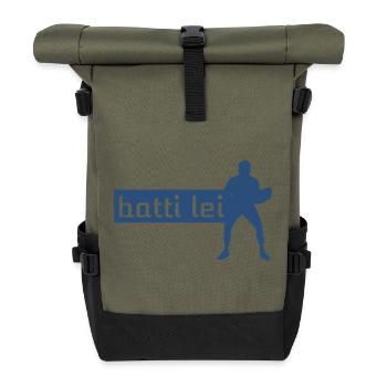 Beat her - Roll Top Backpack - olive/black - Front