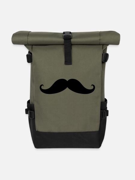 Moustache Bart Mustache - Rolltop Rucksack - Olive/Schwarz