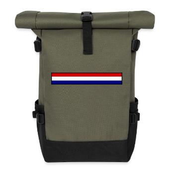 Holland flag - Roll Top Backpack - olive/black - Front