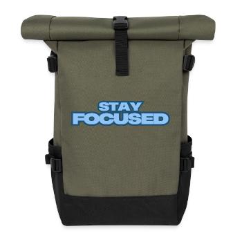 Restez concentré - Sac à dos roll top - olive/noir - Devant
