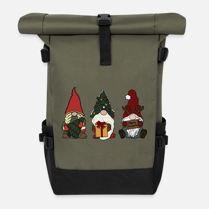 Wichtel  - Rolltop Rucksack - Olive/Schwarz