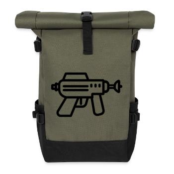 Wasserpistole - Rolltop Rucksack - Olive/Schwarz - Vorne