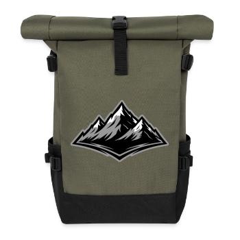 Mountains Symbol Alps - Roll Top Backpack - olive/black - Front