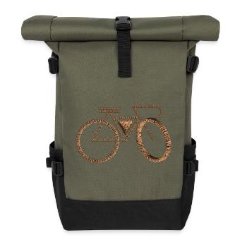 Fahrradsprachen VCookie - Rolltop Rucksack - Olive/Schwarz - Vorne