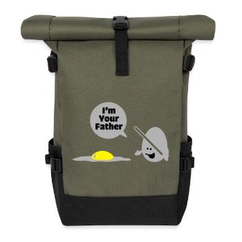 egg vader - Roll Top Backpack - olive/black - Front