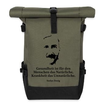 Direction: La santé est pour NaturalColor du peuple - Sac à dos roll top - olive/noir - Devant