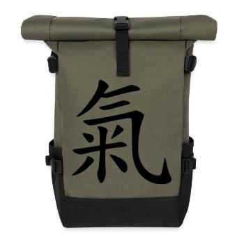 Qi vie Joy - Sac à dos roll top - olive/noir - Devant